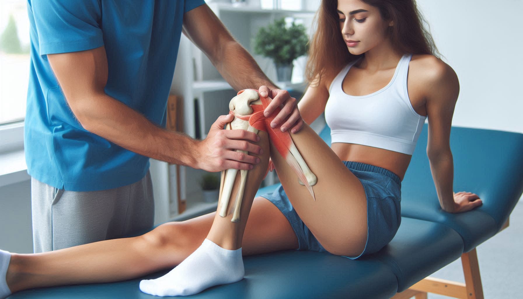 Physical Therapist Treating ACL Tear