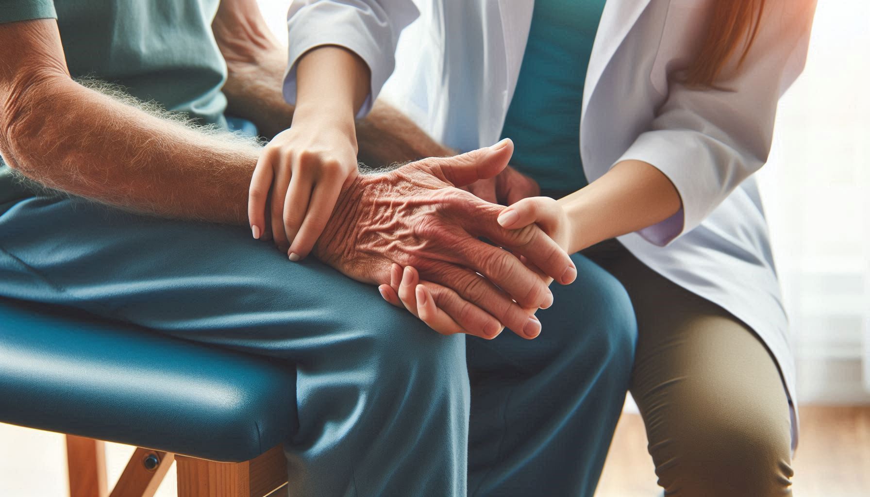 Physical Therapist Treating Athritis