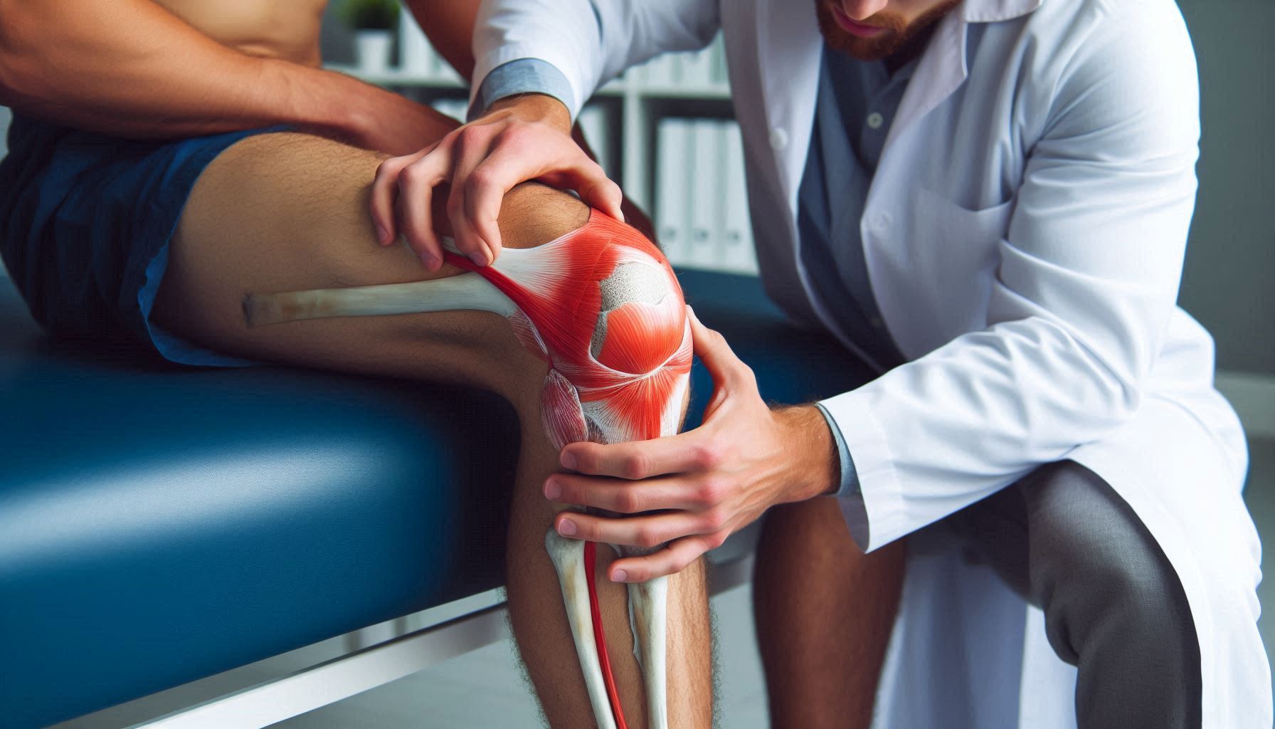 Physical Therapist Treating Knee Pain