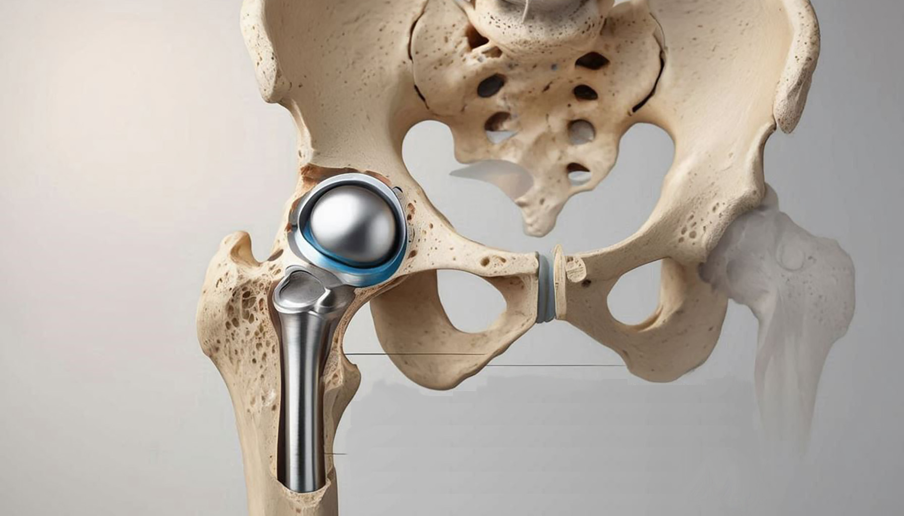 Physical Therapist Treating Client After Hip Replacement Surgery